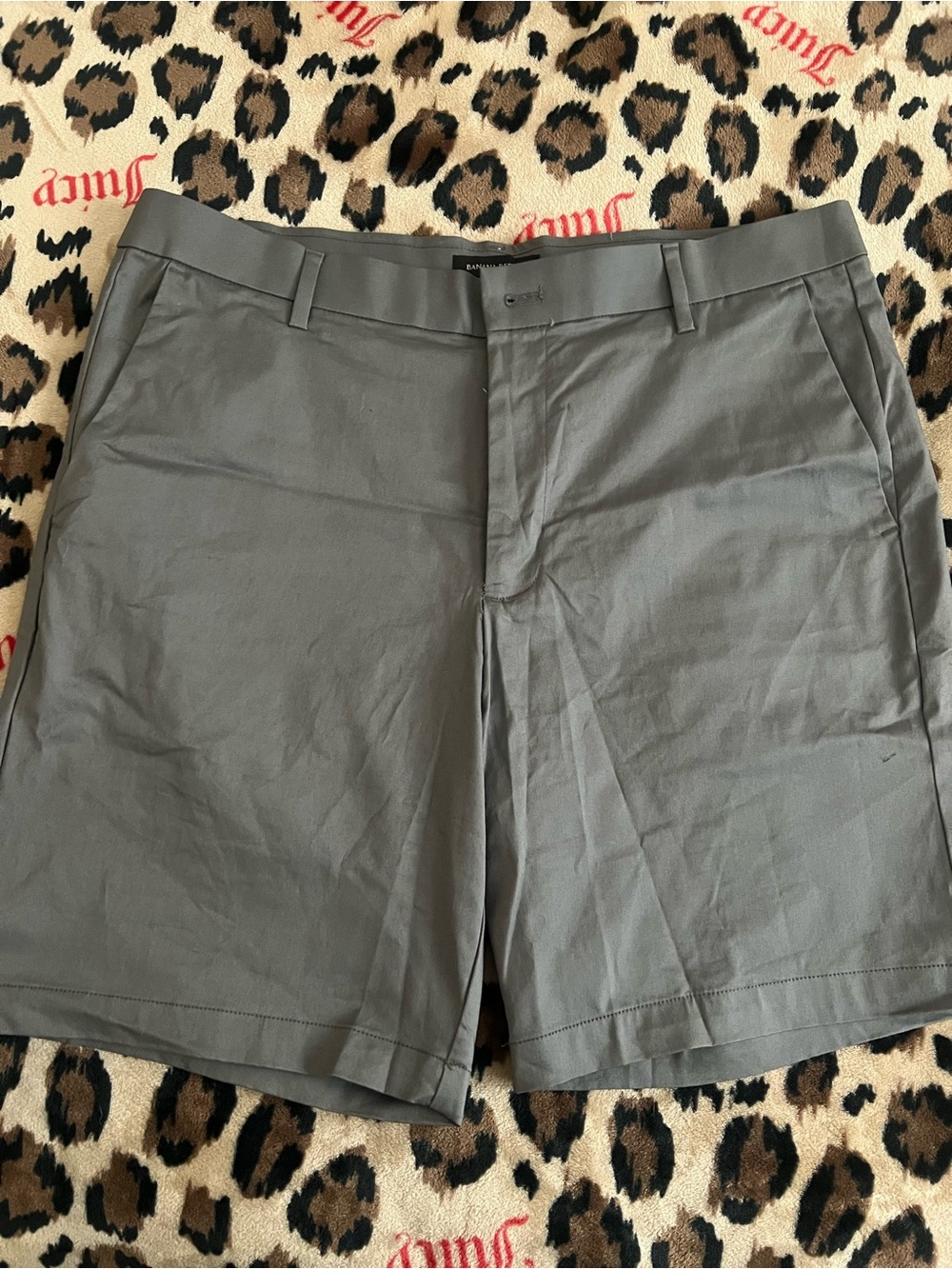 Banana Republic Men's Gray Flat-Front Shorts